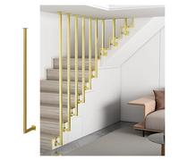 Stair Spindles,Side Mount Stair Balusters Indoor Stair Case Baluster Spindles, Replacement Black Gold Modern Staircase Baluster with Kits, Decor DIY Guradrail Post(Gold(1 PC),Height-60cm)