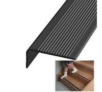 Stair Step Edge Trim L Shape Black Stair Nose Nosing Edge Trim, Width 3x7cm/1.18x2.75in Corner Edge Guard Strip, Rubber Step Step Covers