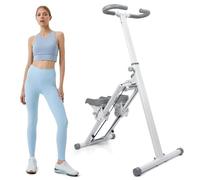 Stair Stepper for Home Gym Exercise, Vertical Climber Machine for Full Body Workout, Folding Indoor Cardio Stair Climber with Extended Step Range, Adjustable Pedals & Handlebars (White)