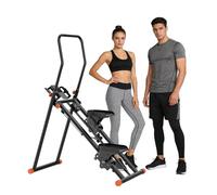 Stair Stepper for Home Gym, Folding Cardio Exercise Climber with Adjustable Resistance and Pedals, Vertical Climber Machine for Full Body Workout with Extended Step Range
