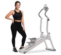 Stair Stepper for Home Gym, Magnetic Stair Climber with 16-Level Adjustable Resistance, Foldable Stair master, Compact Cardio Exercise Machine with Bluetooth APP & Cup Holder, 158KG (White)
