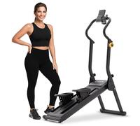 Stair Stepper for Home Gym, Magnetic Stair Climber with 16-Level Adjustable Resistance, Foldable Stair master, Compact Cardio Exercise Machine with Bluetooth APP & Cup Holder, 158KG (Black)