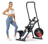 Stair Stepper for Home, Large Pedal Vertical Stair Climber, Compact Foldable Stair Climber, Home Cardio Exerciser for Full-Body Workout, Adjustable Pedals, 120KG Weight Capacity