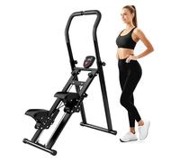 Stair Stepper for Home, Pro Vertical Climber with LCD Monitor, Foldable Cardio Exercise Machine with Adjustable Resistance Handlebar & Non-Slip Pedals,Space-Saving Design,150kg Weight Capacity