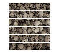 Stair Stickers self-Adhesive 6 Piece self Adhesive Stair Decals for Wooden Steps, Indoor Waterproof Art Decal DIY Professional Vinyl Upgrade, Scary Full of Skulls Gothic