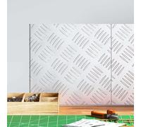 Stair Tread Aluminium Silver 30x30cm Square Checker Plate Non-Slip 2pcs Durable.