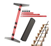 Stair Tread Gauge | Multifunctional Adjustable Aluminum Alloy Measuring Template Folding Ruler Stair Tread Layout | Flooring Shelf Measurement Tool Drywall Cutting for Risers Partitions Self-Use