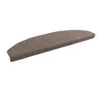 Stair Tread Mats Semicircle Mocha 80x24.5x3.5cm Needle-Punched Fabric 15pcs Set
