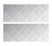 Stair Tread Silver Aluminium Treads Mats Checker Plate Office vidaXL