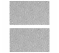 vidaXL Checker Plates 2 pcs Silver 50 x 30 cm Aluminium