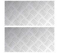 Stair Tread Silver Aluminium Treads Mats Checker Plate Office vidaXL