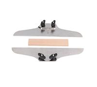 Stair Tread Template Set, Stainless Steel + Wood Stair Cutting Tool for Accurate Step Layout, Adjustable Risers Clamp Plates with Wood Block, for DIY Home Renovation & Carpentry