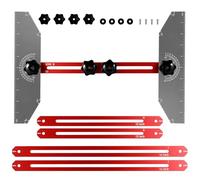 Stair Tread Template Tool 11-60inch Aluminum Alloy Stair Measuring Tool Precise Stair Tread Gauge Portable Stair Tread and Shelf Template Jig Layout Tool for Woodworking Stairs Risers Drywall Shelf