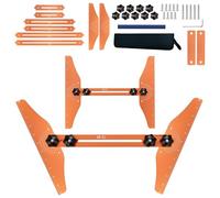 Stair Tread Template Tool, 8pcs Stair Tread Gauge Template Tool with Storage Bag, 8-56'' Adjustable Length, High Precision Stair Jig Measuring Tool for Stairs, Riser, Shelves and Drywall Installation