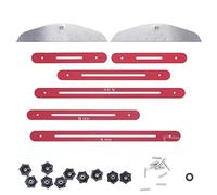 Stair Tread Template Tool Folding Stair Tread Gauge Multifunctional Measuring Ruler for Stair Builders, Carpenters and DIY Renovators with Anodised Iron and Plastic Construction