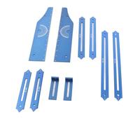 Stair Tread Template Tool Jig Aluminum Alloy Length Depth Measuring with Case for Layout Projects Adjustable Ruler Markings for DIY Home Stair Renovation