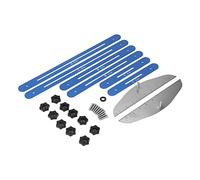 Stair Tread Template Tool, Stair Tread Jig Stair Treads Gauge Template Tool Stair Tread Tool Shelf Scribe Jig 11-60in Measuring for Stairs,Risers,Shelf and Cutting Drywall (Blue)