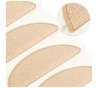 Stair Treads 15pc Grey 56x17x3cm 100% PP Half-Round Non-Slip Washable Pile3mm