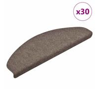 Stair Treads 30pcs Beige 65x21x4cm Needle-Punched Polypropylene Non-Slip 2.5mmXL