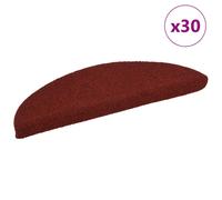 Stair treads 30pcs Bordeaux Red 56x17x3cm Needle-Punched Polypropylene non-slip