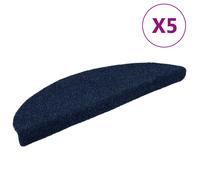 vidaXL Self-adhesive Stair Mats 5 Pcs Navy 56X17X3cm Needle Punch, Blue