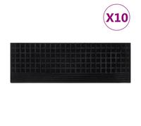 Stair Treads Black Rubber 25x75 cm 4mm Non-Slip 10pcs Indoor Outdoor SlipGuards