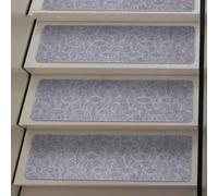 Stair Treads Carpet, 15pcs Non-Slip Indoor Stair Runners Carpet, Strong Adhesion, Treads Stair Rugs Mats for Wood, Tile, Stone, Metal, Glass Stairs, 30 * 8inch (Grey- Stone)