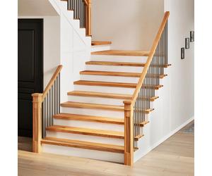 Stair Treads Light Brown Solid Oak 110x25x2cm 2pc Windowsill Shelf Fine Sanded