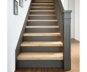 Stair treads Natural 80x30x2cm Solid Oak Wood 16pcs Window Sill Set Unfinished