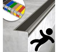 Stair Treads Non Slip,Indoor Non-Slip Stair Step Transition Strip, Flexible Rubber Stair Edge Protector,Stair Nosing Guard Strip,Children To Walk The Stairs Safely, for Indoor & Outdoor Stair Steps(Bl