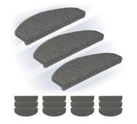 Stair Treads Rounded Set of 15 Step Mats Carpet Runner Non-Slip Self-Adhesive