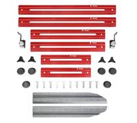 Stair Treads Template Tool Double Scale Foldable Stair Treads Gauge Multifunctional Aluminum Measuring Tool Adjustable Angles Measurement