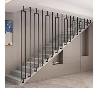 Staircase Balusters for Level & Sloped Stairs Indoor Metal iling Fence Post Kit with Screws Non-Slip L-Type Design for Home Hotel Loft Villa & Apartments Floor-to-Ceiling Mounted