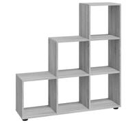 vidaXL Staircase Bookcase Black 107 cm Engineered Wood, Black