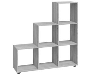 Staircase Bookcase Book Shelf Storage Rack Bookshelf Engineered Wood vidaXL