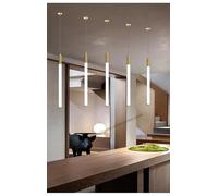 Staircase Chandeliers for The Living Room Will Ceiling Fixture Glass Hanging Lamp Pendant (White Light Gold,1 Head)