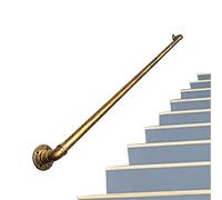Staircase Handrail - Antique Gold Finish, 14ft Length for Secure Stair and Wall Mounting in Lofts, Bars, and Counters