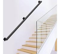 Staircase Handrail Black Square Pipe Railing Staircase Steps Banister, Hand Rail for Indoor Stairs, Sturdy Balustrade Grab(12ft/360cm)
