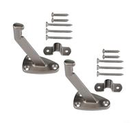 Staircase Handrail Bracket Set with Complete Installation Kit for Reliable Support on Any Stairway Angle (Brushed nickel)