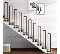Staircase Handrail for Side Mount,Stair Railing Fits Wrought Iron Transitional Handrails Hand Rail for Indoor Steps Loft Corridor Support Rod,1pcs (55cm/1.8 ft)