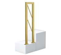 Staircase handrail Industrial U-Shaped Staircase Handrails Metal Non-Slip Stair Railing Save Space, for Indoor Outdoor Decor Hand Rails(Gold,105cm)