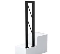 Staircase handrail Industrial U-Shaped Staircase Handrails Metal Non-Slip Stair Railing Save Space, for Indoor Outdoor Decor Hand Rails(Nero,65cm)