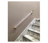 Staircase Handrail Kit,Acrylic Stair Railing with Gold Brackets,Indoor Hand Rails for Wall/Acrylic Stair Balusters(235cm/92.5in)