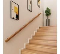 Staircase Handrail Rail Banister Kit, Complete Kit Non-Slip Solid Wood Stair Railings Rails Home Against The Wall Indoor Loft Elderly Corridor Support Rod/50Cm/20Inch
