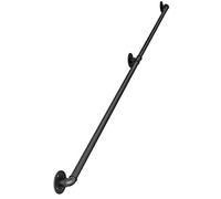 Staircase Handrail Rail Banister Kit,Modern for Stairs Indoor Step Railing Hand Rail Support Kit/Black/12Ft/360Cm