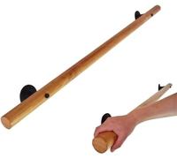 Staircase Handrail Rail Banister Kit,Wood Stair with Bracket Natural Pine Safety Non-Slip Stairs Railing Indoor Outdoor Hospital Kindergarten(150cm)