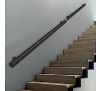 Staircase Handrail, Stainless Steel Hand Railings for Indoor Outdoor, Stair Banister Hand Rail Wall Mount Support Kit, Stairway Railing 1.2m 1.5m 2m 2.5m 3m, One Color, 17ft/510cm