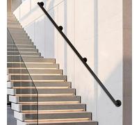 Staircase Handrail Wall Mount Banister Hand Railing - 1m 1.2m 1.5m 1.8m 2m 2.5m 3m 3.3m 3.6m 4m 4.2m Handrails for Stairs | Wall Balustrade Non-Slip Industrial Step Baluster Indoor Outdoor(15ft/450cm)