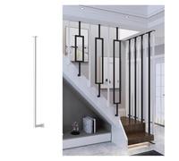 Staircase Handrail with Installation Kit, Square Balusters Columns, Iron Railing Posts for Lofts/Hotel/Villas/Apartments Stairs Steps Decor(White,175cm/68.9in)