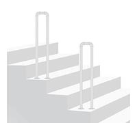 Staircase Handrails for Indoor Stairs 21.6"-39" Grab Rails for Disabled Elderly, U-type Metal Interior Hand Railing for Stairs Floor Step Mount- 1Pc Decking Railings ( Color : White , Size : 65cm(25.6